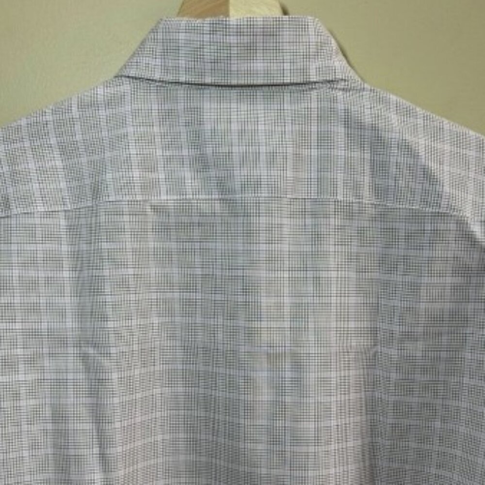 Faconnable Women’s Woven Check Print Button Down Cotton Dress Shirt Size Small - Picture 11 of 11
